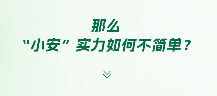 那么
“小安”实力如何不简单？