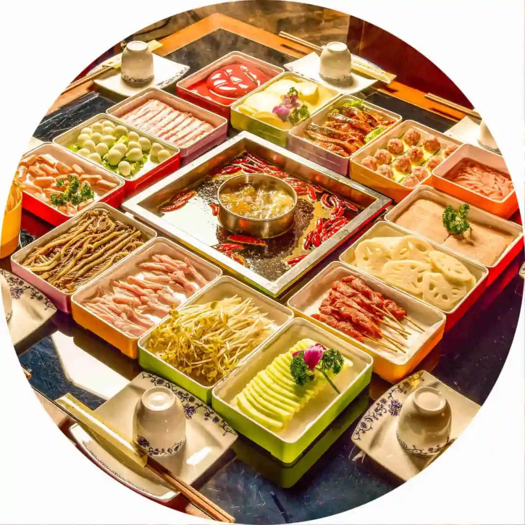 火锅食材展示